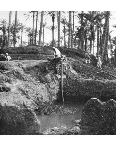 Excavations at the Ptah temple at Memphis. From the Petrie Museum archive.