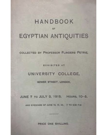 Copy of Petrie's Handbook to the collection. From the Petrie Museum archive.