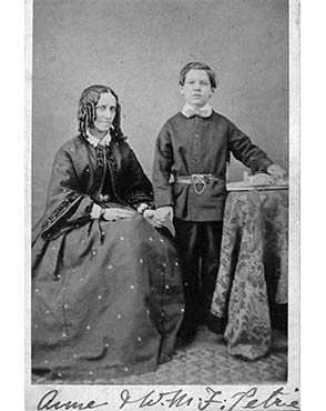 Petrie at age 8 with his mother. Copyright the family of Flinders Petrie.