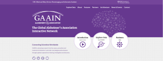 Logo for the Global Alzheimer's Association Interactive Network (GAAIN)