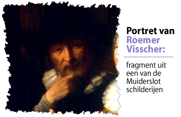Portret van Roemer Visscher (fragment uit een van de Muiderslot schilderijen)