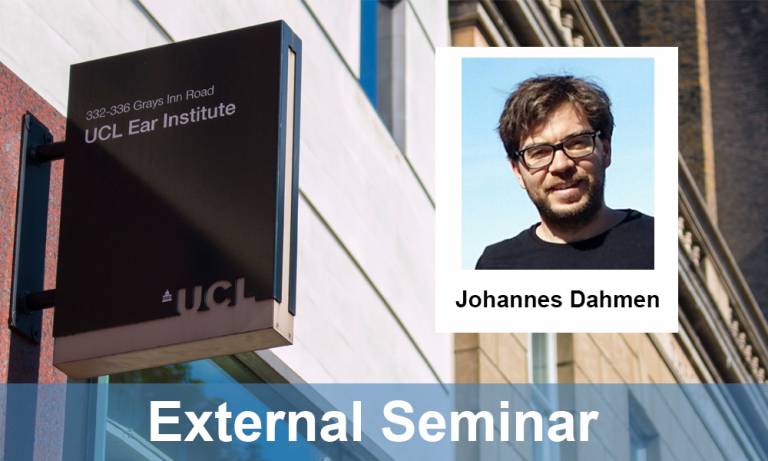 External Seminar series: Johannes Dahmen