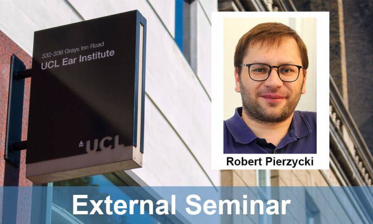 External Seminar series: Robert Pierzycki 