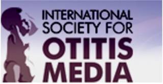 The official logo for the International Society for Otitis Media showing a child holding their hands over their ears