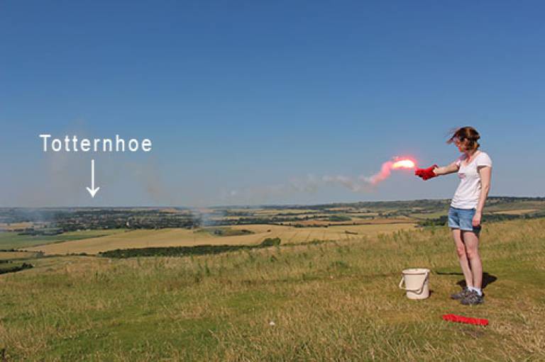 Flares lit on Invinghoe beacon
