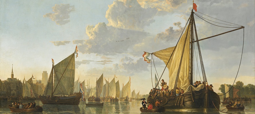 The Maas at Dordrecht by Aelbert Cuyp, early modern events