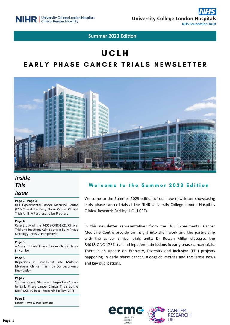 ULCH Early Phase Cancer Trials Newsletter Summer 2023