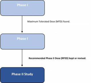 Phase I Dose Expansion and Dose Escalation Trial Design Diagram