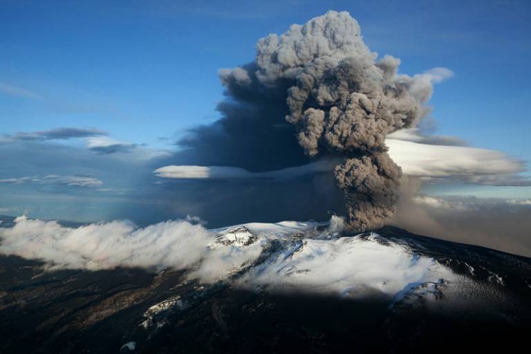 An eruption at Eyjafjallajokull in April 2010 sent a huge ash cloud across Europe