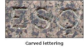carved lettering