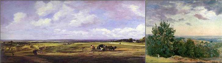 Hampstead Heath, ca.1820, Oil on canvas. Hampstead Heath, 1821, looking towards Harrow