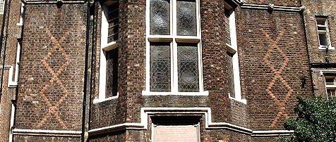 Patterned brickwork on the Henry Morley Building