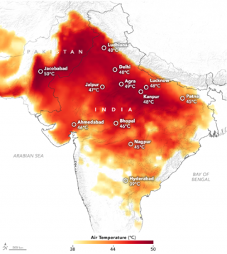 Hazard Temperatures in India and Pakistan in May/June 2019
