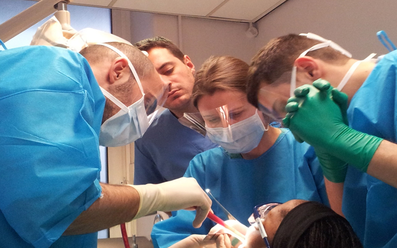 Performing oral surgery