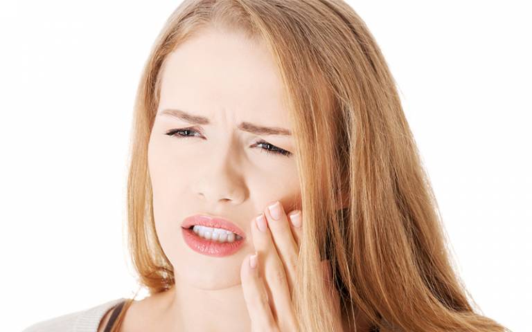 Lady in oral pain