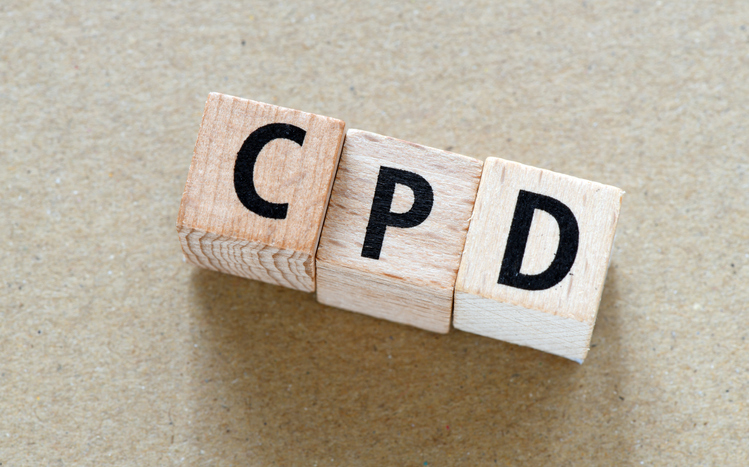 The letters CPD arranged in wooden blocks