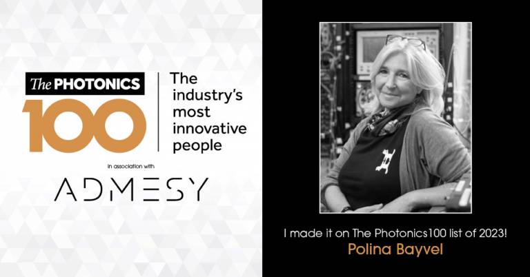 Polina Bayvel Photonics 100 press image