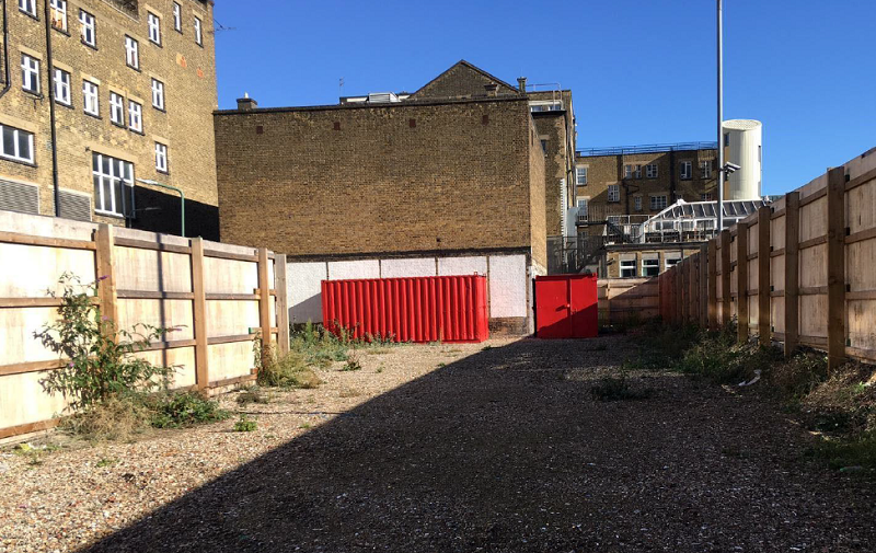The Salvation Army site for Project Malachi temporary homeless shelter, in Ilford, London