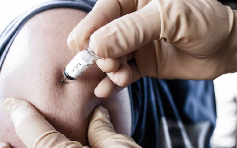 A vaccination injection