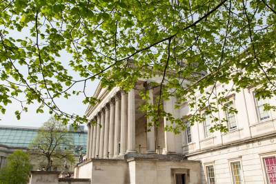 UCL Portico image with trees