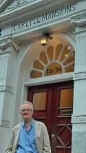 Philip Horne in front of HJ's last abode in Chelsea at 21 Carlyle Mansions