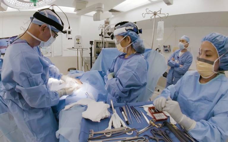 Doctors carrying out surgery - photo supplied by Endomag