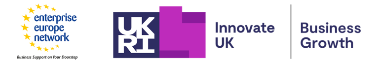 Logos of Enterprise Europe Network and Innovate UK