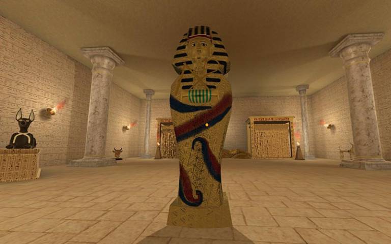 An exhibition of Egyptian items, within the Musemio app