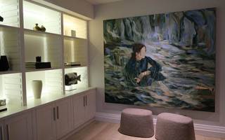 A painting (from Curaty) on a wall in a home