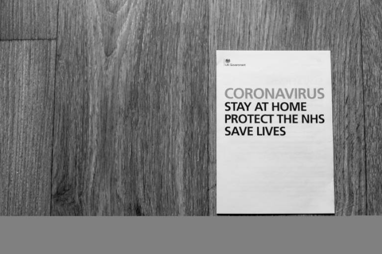 Coronavirus stay at home sign