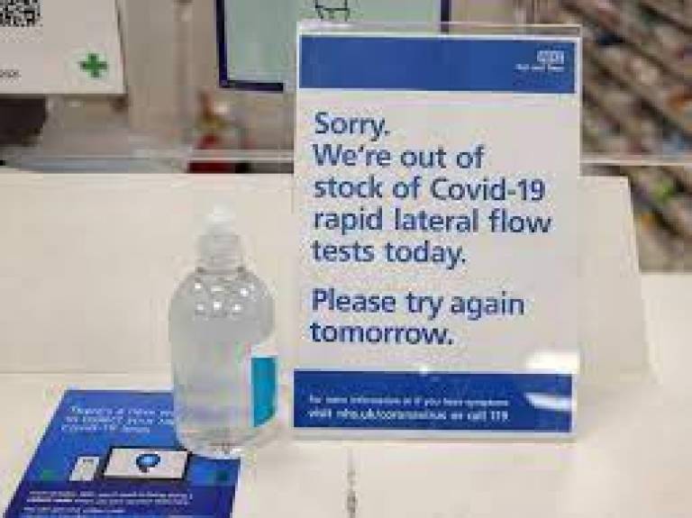 Picture of covid flow test
