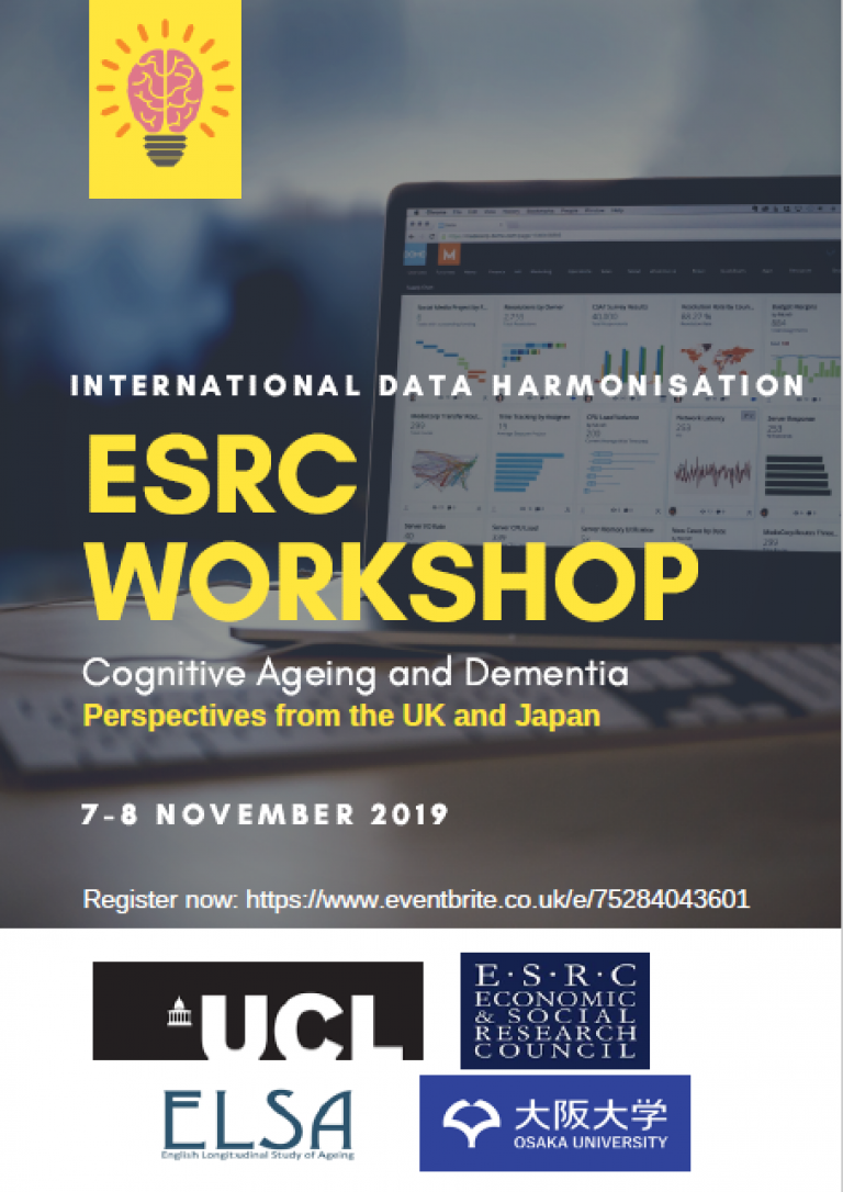 International Data Harmonisation ESRC Workshops for cognitive ageing and dementia: the UK and Japan Flyer