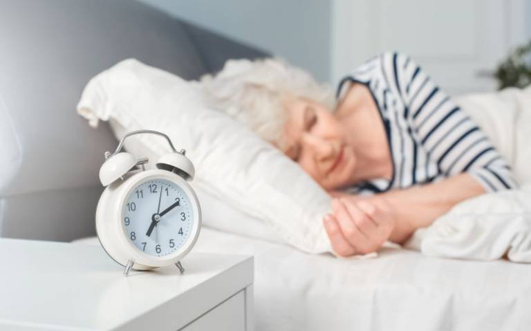 Older person sleeping