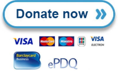 Donate button and logos