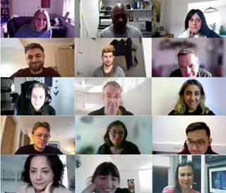 image of a virtual meeting with the Chemistry EDI Team members 