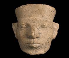 Limestone head of man