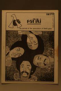 Rafiki, The Journal of the Association of Black Gays (ABG) (Fall 1976). The ABG was founded in July 1975 by a group of concerned women and men who 'felt black gays were not getting a fair share of the political, social and economic advances of the g…