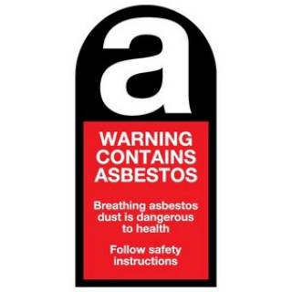 Asbestos label