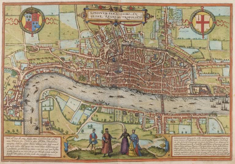 Franz Hogenberg (Netherlandish, active 1594-1614), Plan of London
