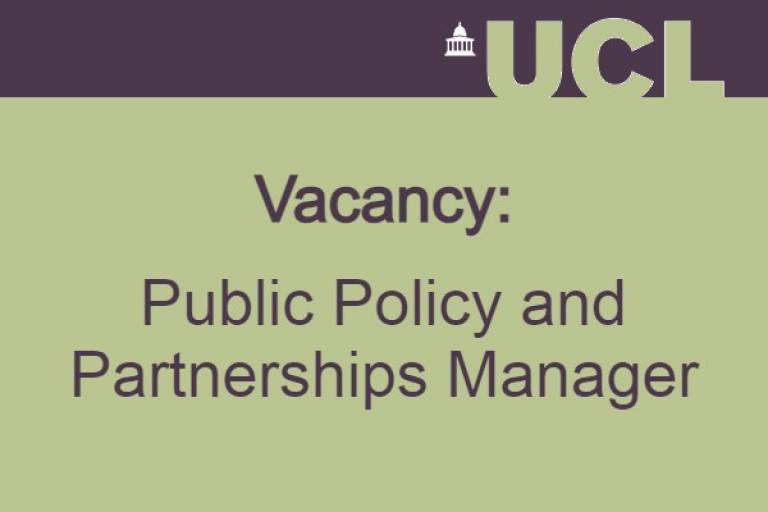 Vacancy: Public Policy and Partnerships Manager