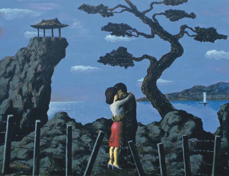 “Embrace” painting (Min Joung-ki, 1981)