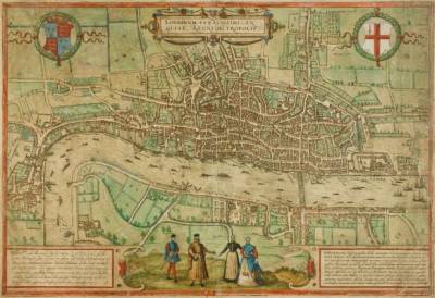Plan of London, from Civitates Orbis Terrarum 