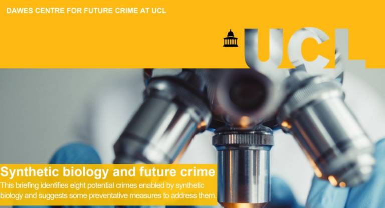 Synthetic biology and future crime infographic 