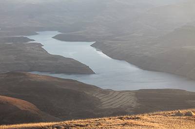 Katse Dam reservoir, part of the Lesotho Highlands Water Scheme