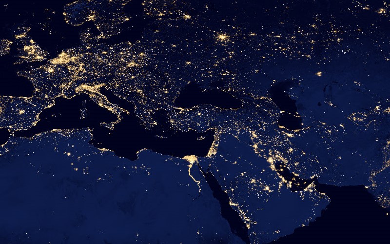 City Lights from Space (NASA Commons)