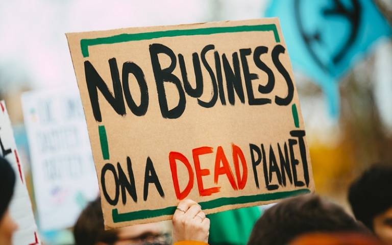 Climate Protest: "No Business on a Dead Planet" 