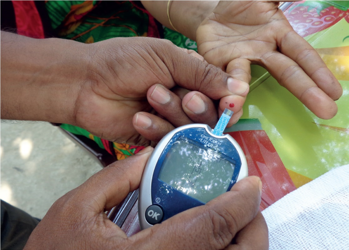 Blood glucose testing in rural Bangladesh