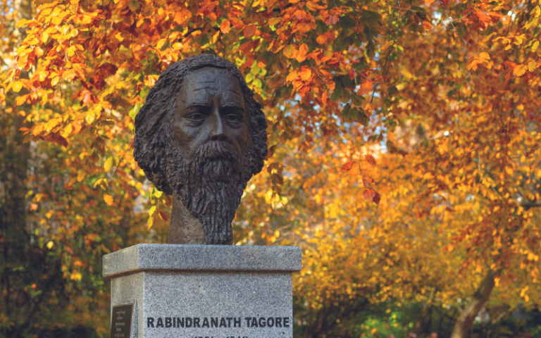 Bust of poet and musician Rabindranath Tagore in Gordon Square