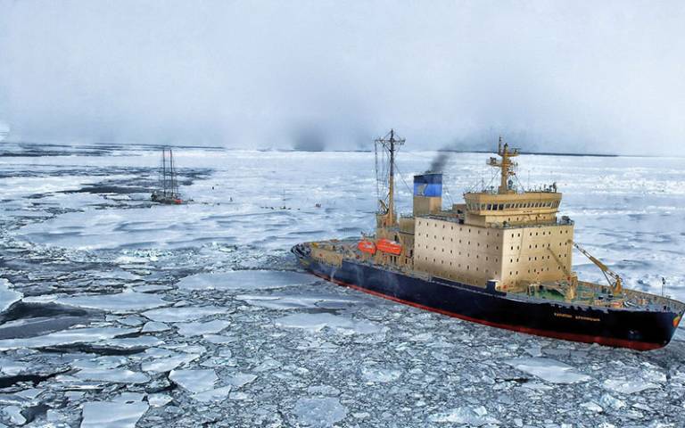 ship in sea ice