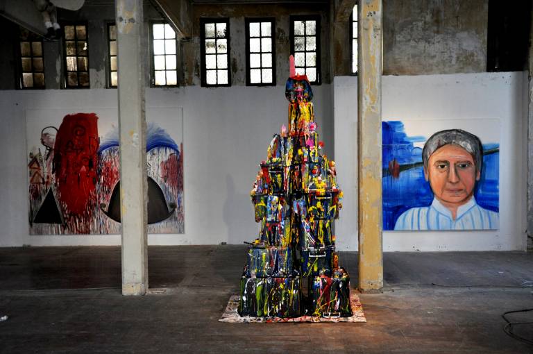 Professor Stahl's artwork on display at the first Bangkok Art Biennale 